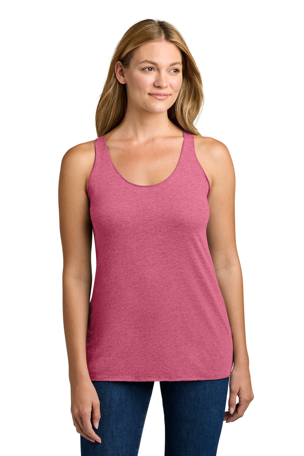 Next Level Apparel Women's Tri-Blend Racerback Tank. NL6733 - Vintage Pink - front
