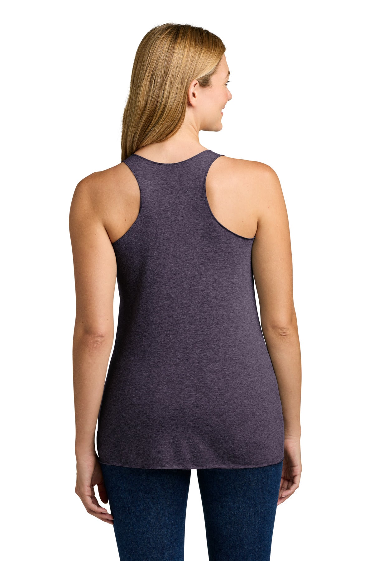 Next Level Apparel Women's Tri-Blend Racerback Tank. NL6733 - Vintage Purple - back