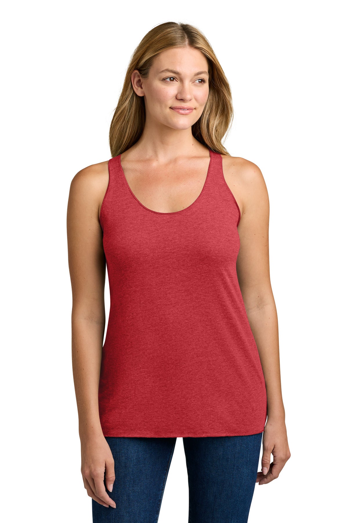 Next Level Apparel Women's Tri-Blend Racerback Tank. NL6733 - Vintage Red - front
