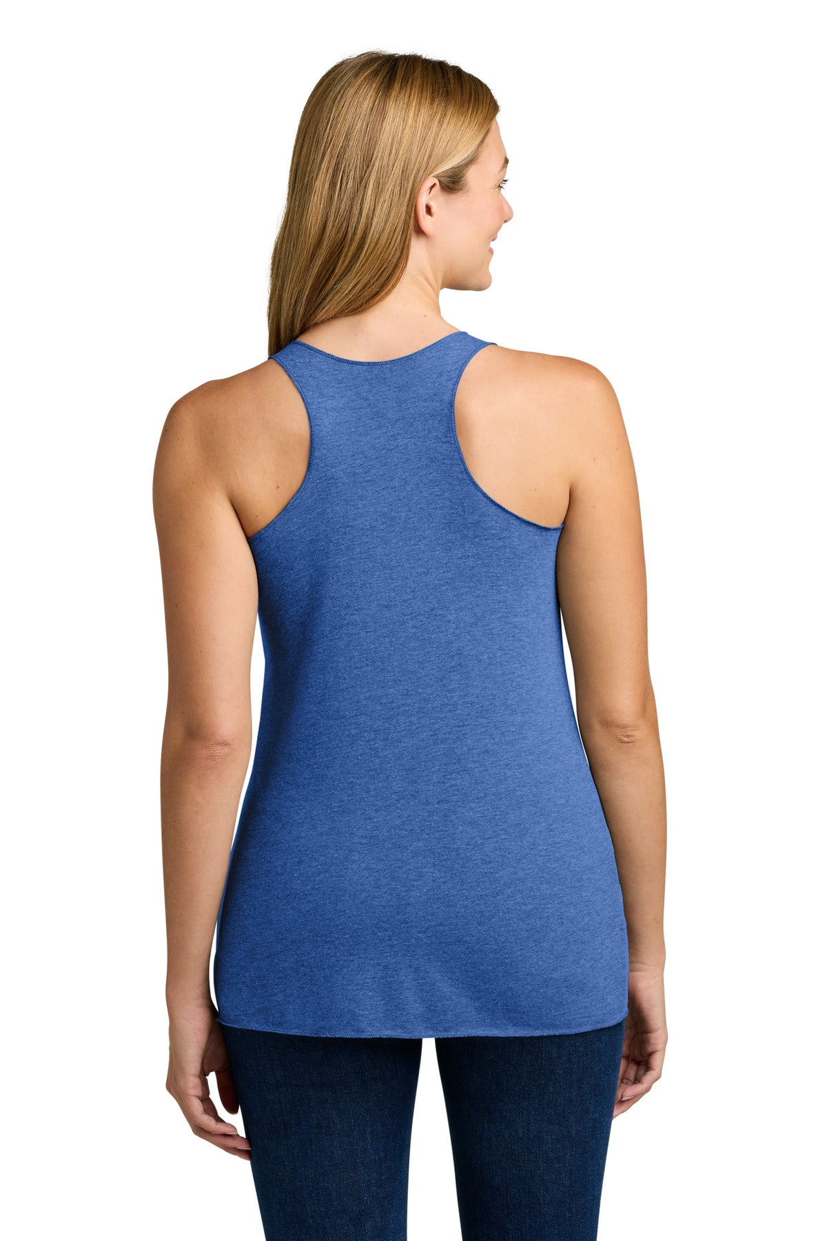 Next Level Apparel Women's Tri-Blend Racerback Tank. NL6733 - Vintage Royal - back