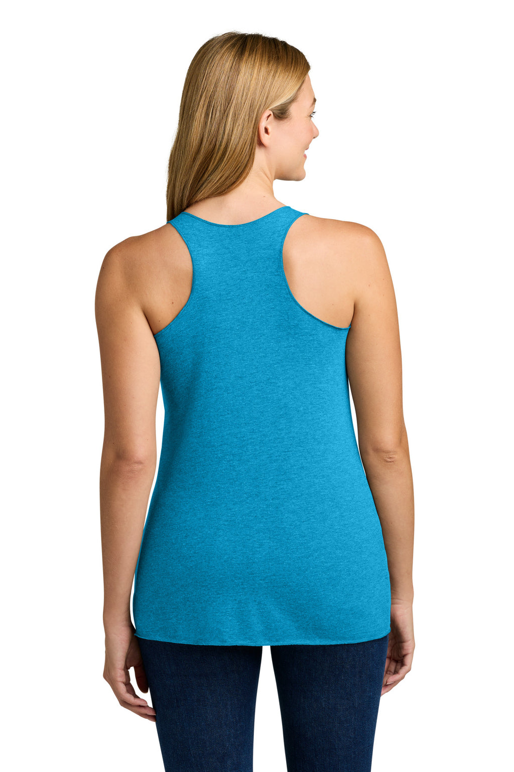 Next Level Apparel Women's Tri-Blend Racerback Tank. NL6733 - Vintage Turquoise - back