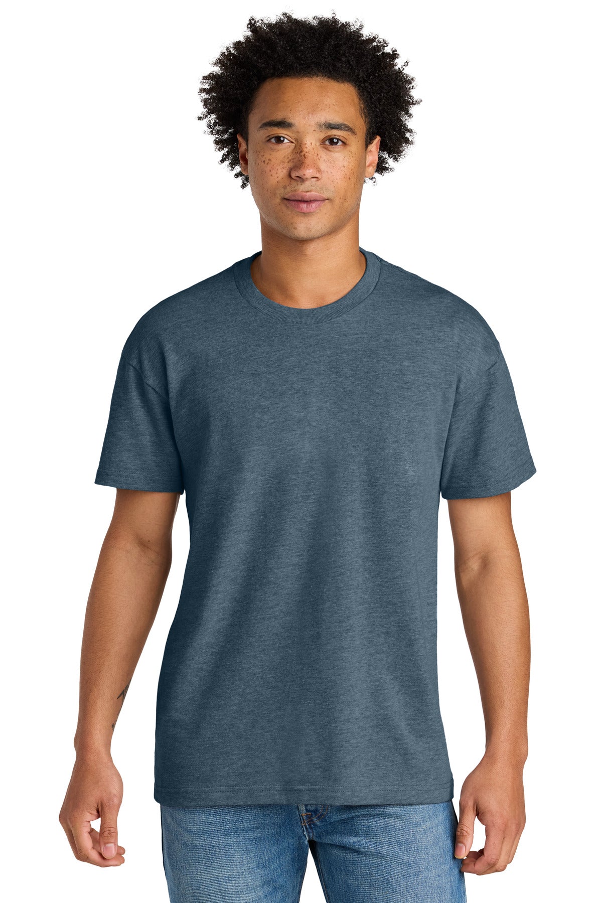 Next Level Apparel Heavyweight Tee NL7200 - Heather Blue Jean - front