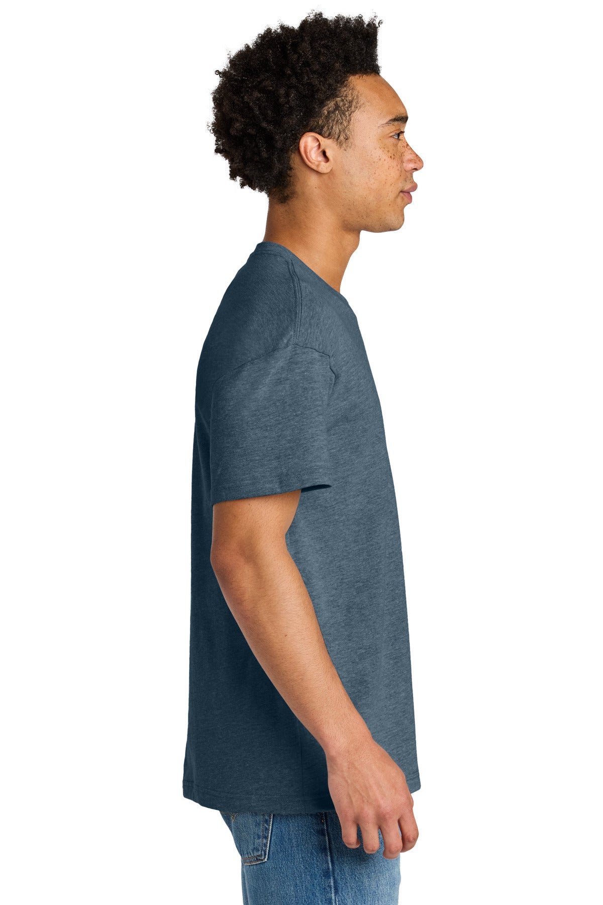Next Level Apparel Heavyweight Tee NL7200 - Heather Blue Jean - side
