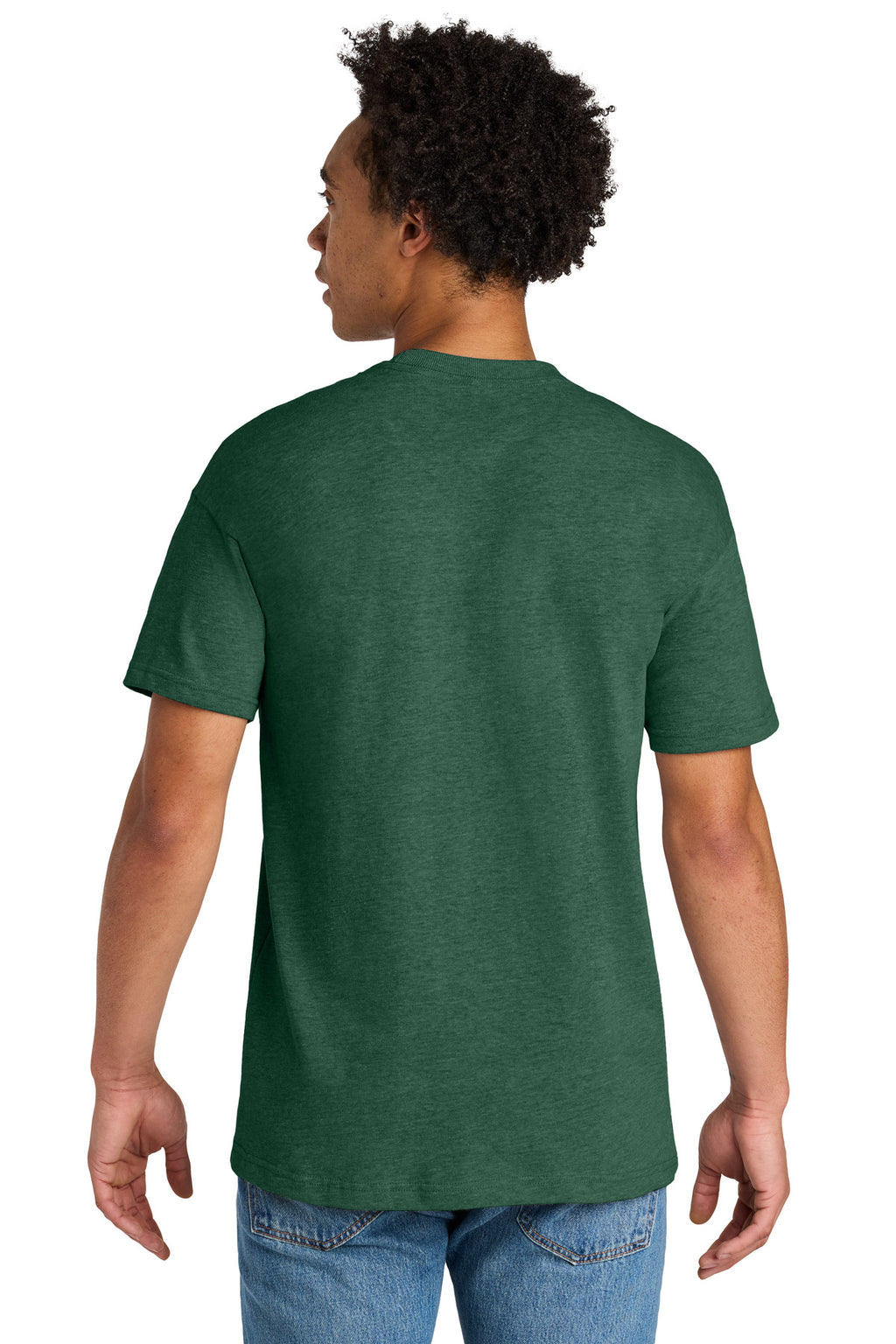 Next Level Apparel Heavyweight Tee NL7200 - Heather Forest Green - back