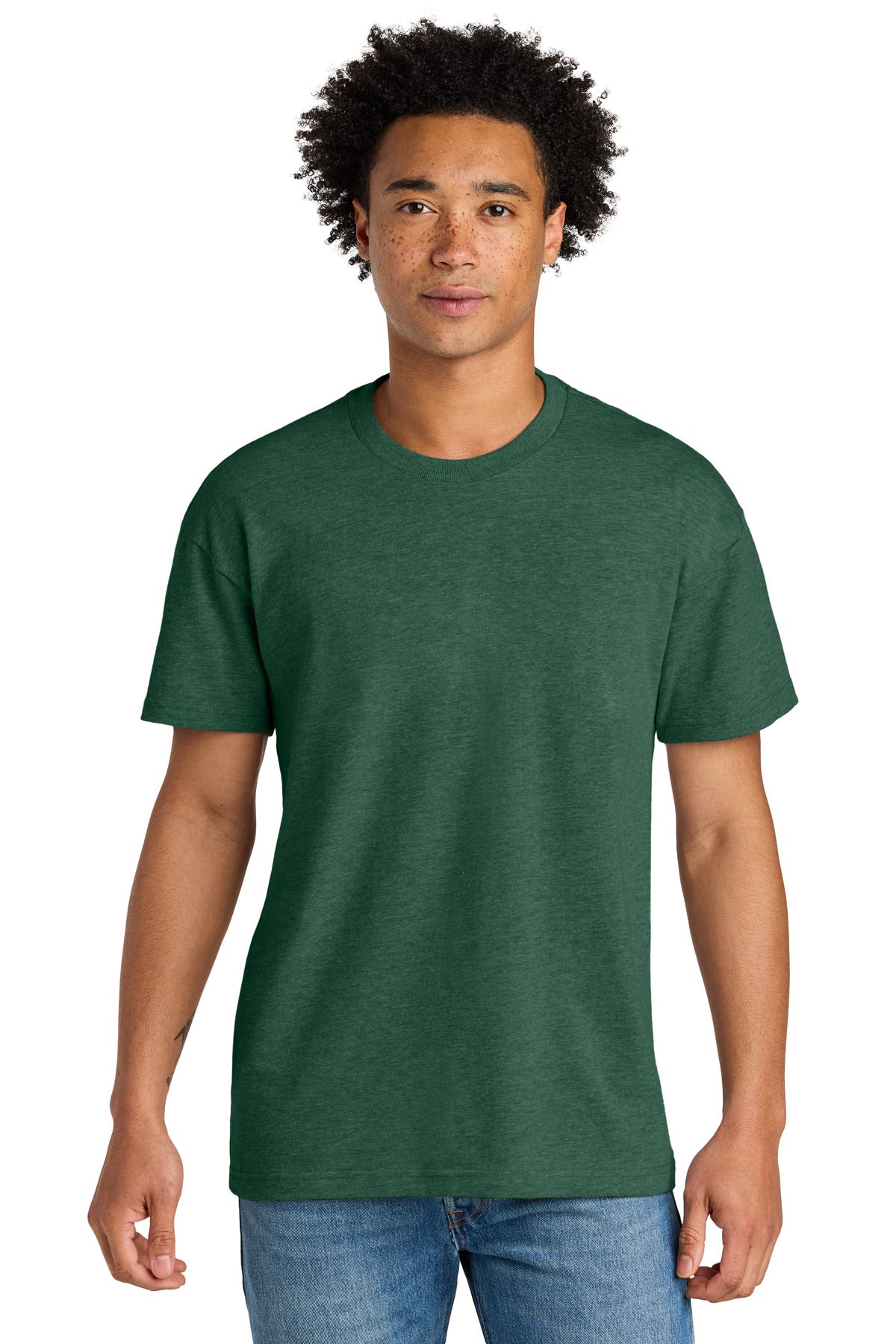 Next Level Apparel Heavyweight Tee NL7200 - Heather Forest Green - front
