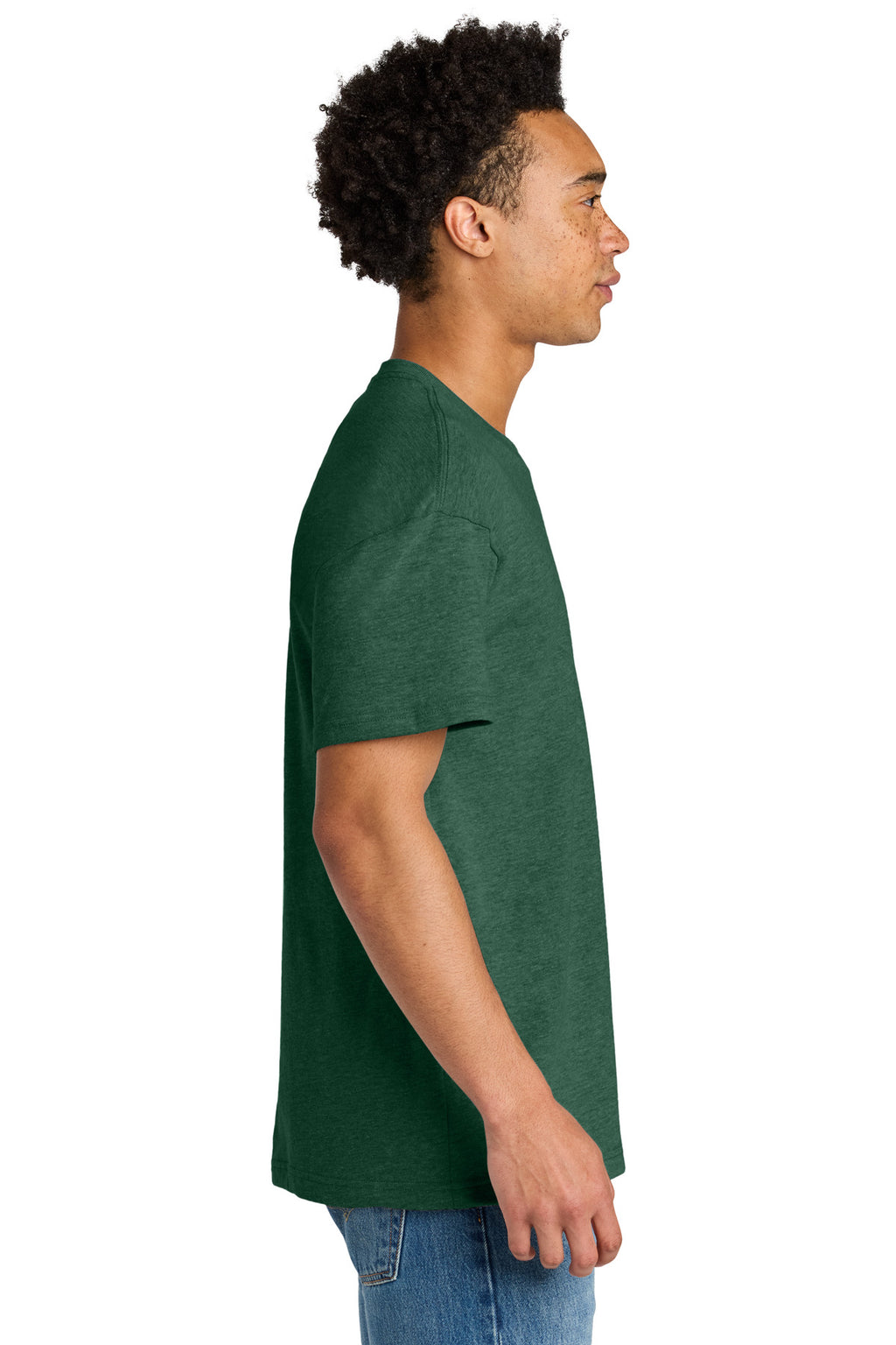 Next Level Apparel Heavyweight Tee NL7200 - Heather Forest Green - side