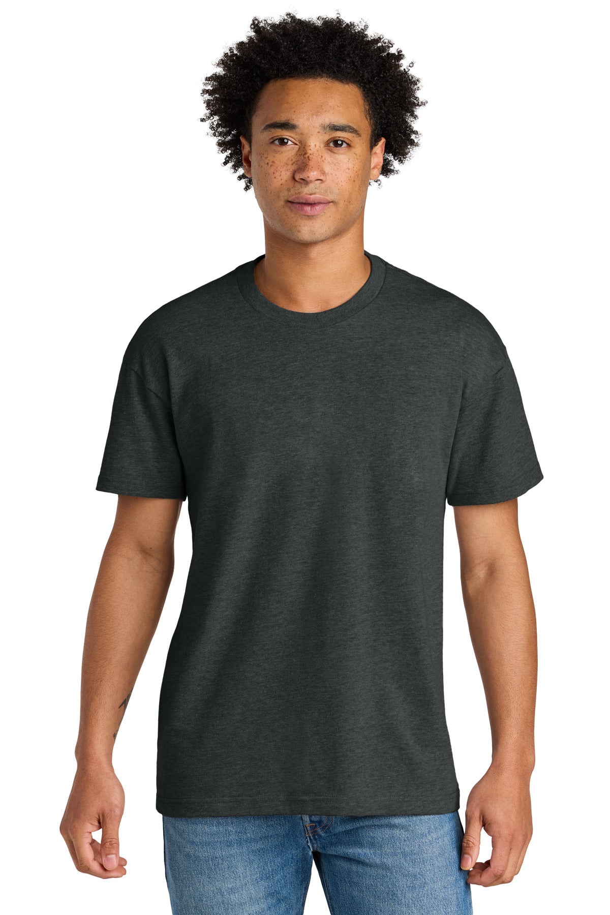 Next Level Apparel Heavyweight Tee NL7200 - Heather Graphite Black - front