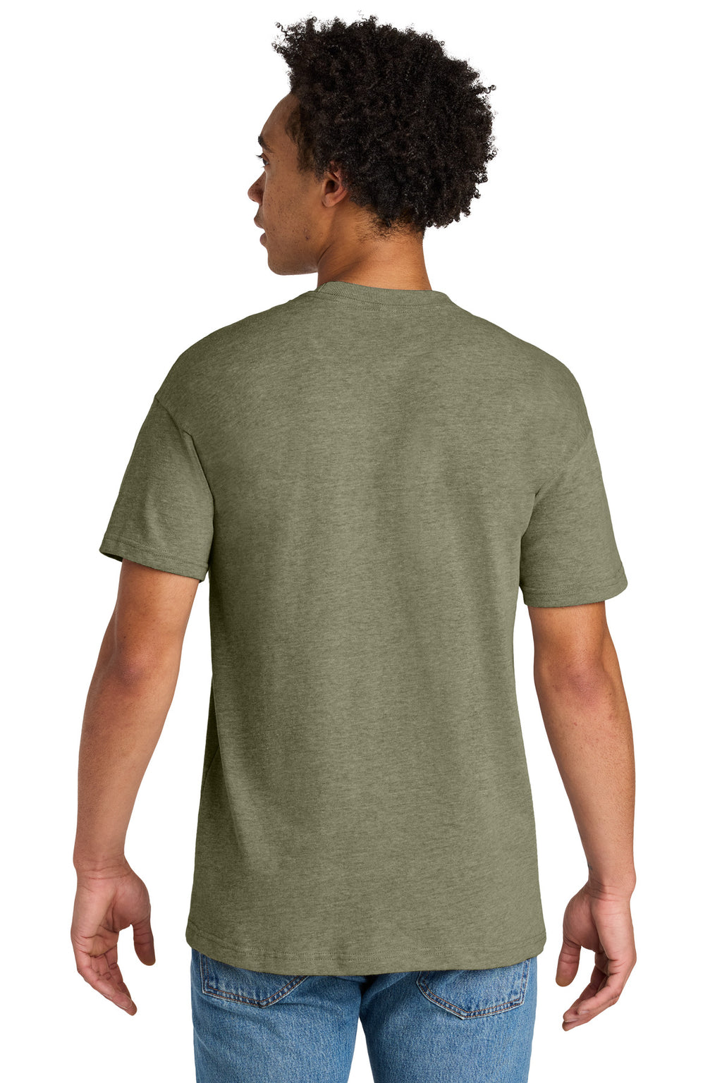 Next Level Apparel Heavyweight Tee NL7200 - Heather Light Olive - back