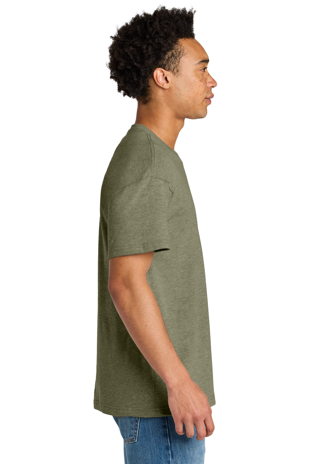 Next Level Apparel Heavyweight Tee NL7200 - Heather Light Olive - side