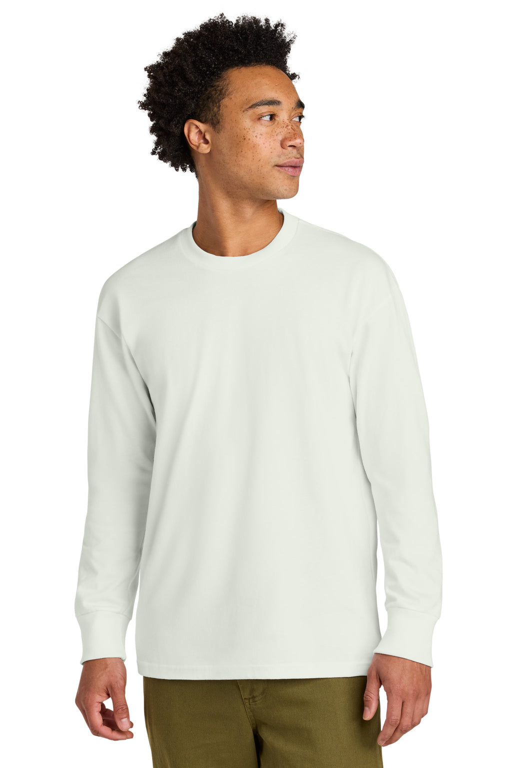 Next Level Apparel Heavyweight Long Sleeve Tee NL7211 - Bone - front