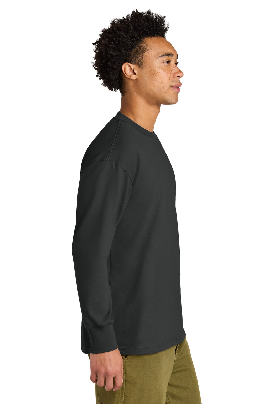 Next Level Apparel Heavyweight Long Sleeve Tee NL7211 - Graphite Black - side