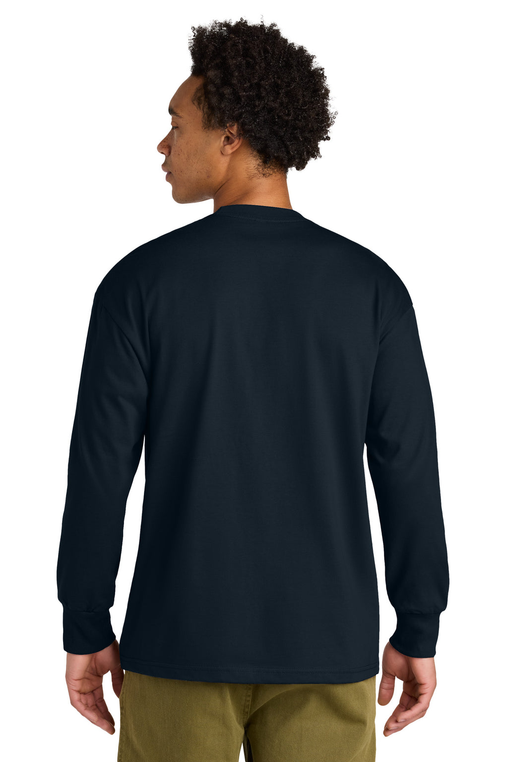 Next Level Apparel Heavyweight Long Sleeve Tee NL7211 - Midnight Navy - back