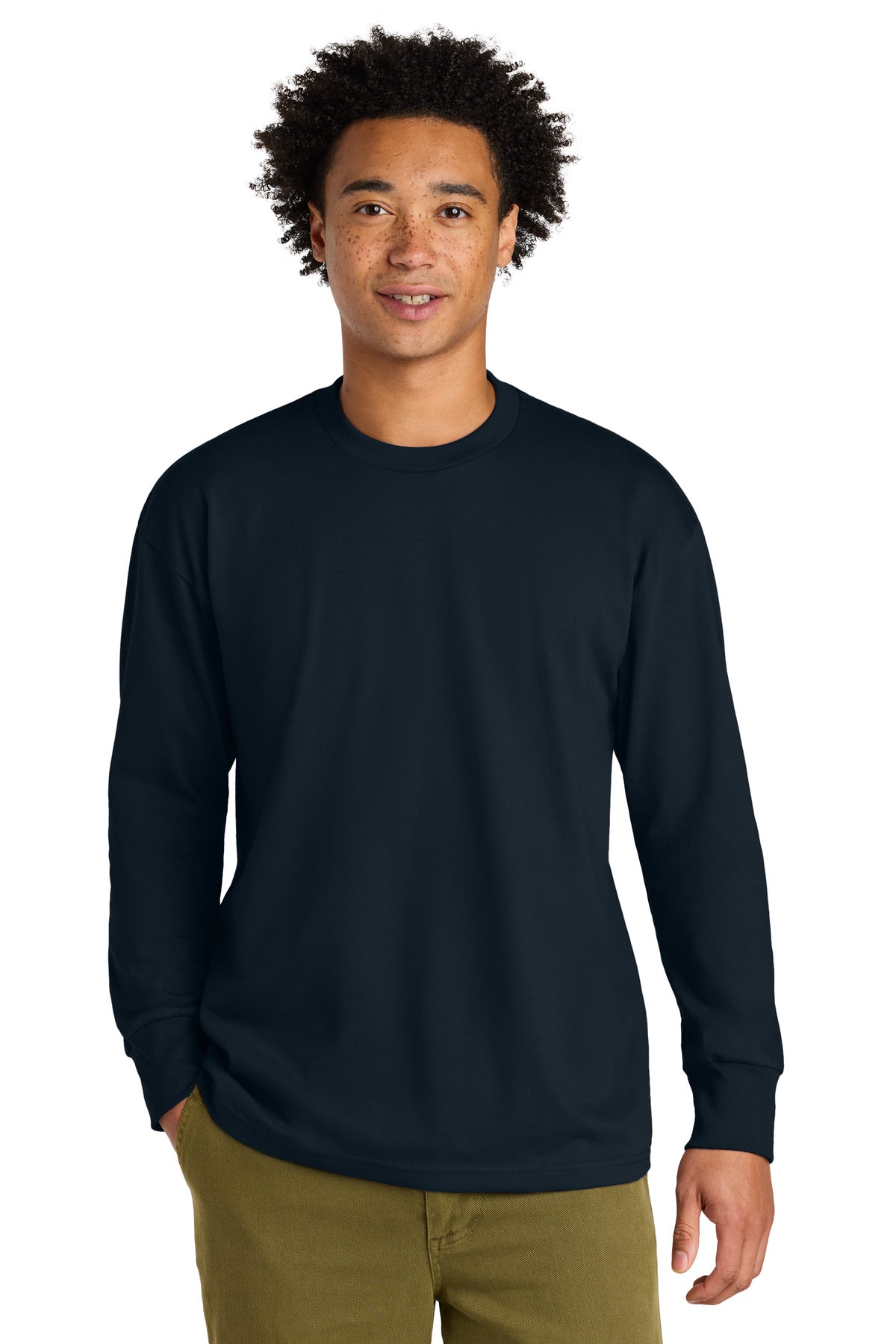 Next Level Apparel Heavyweight Long Sleeve Tee NL7211 - Midnight Navy - front