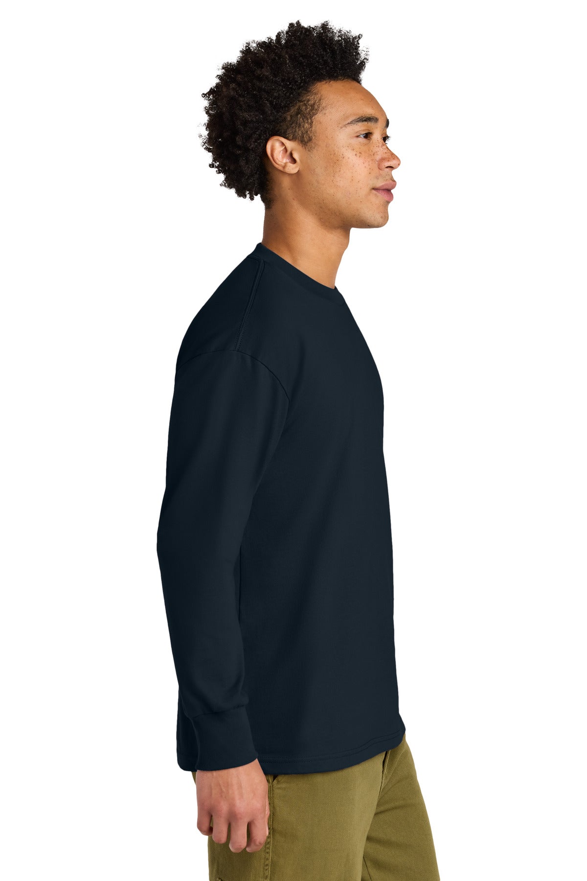 Next Level Apparel Heavyweight Long Sleeve Tee NL7211 - Midnight Navy - side