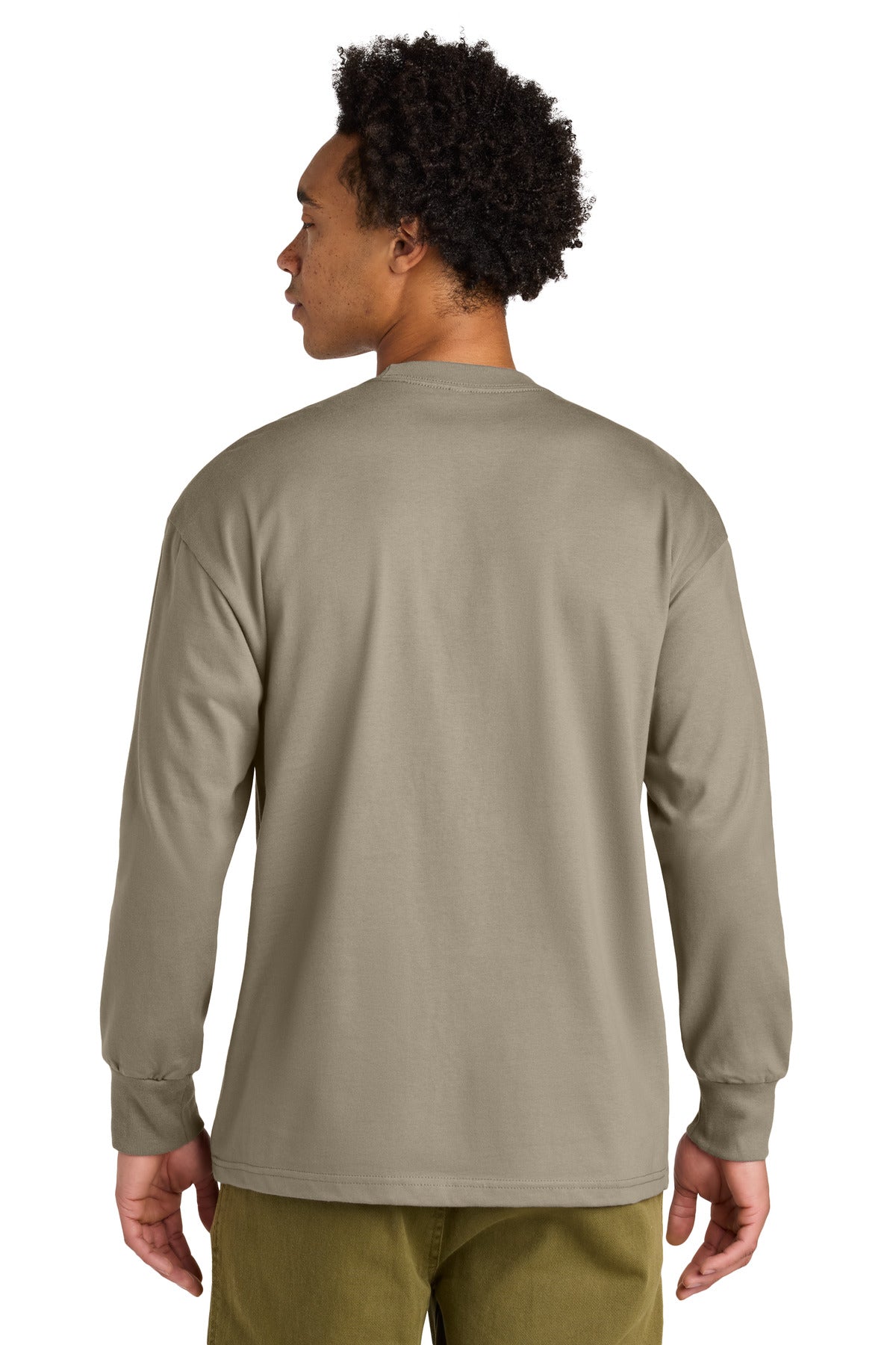 Next Level Apparel Heavyweight Long Sleeve Tee NL7211 - Tan - back