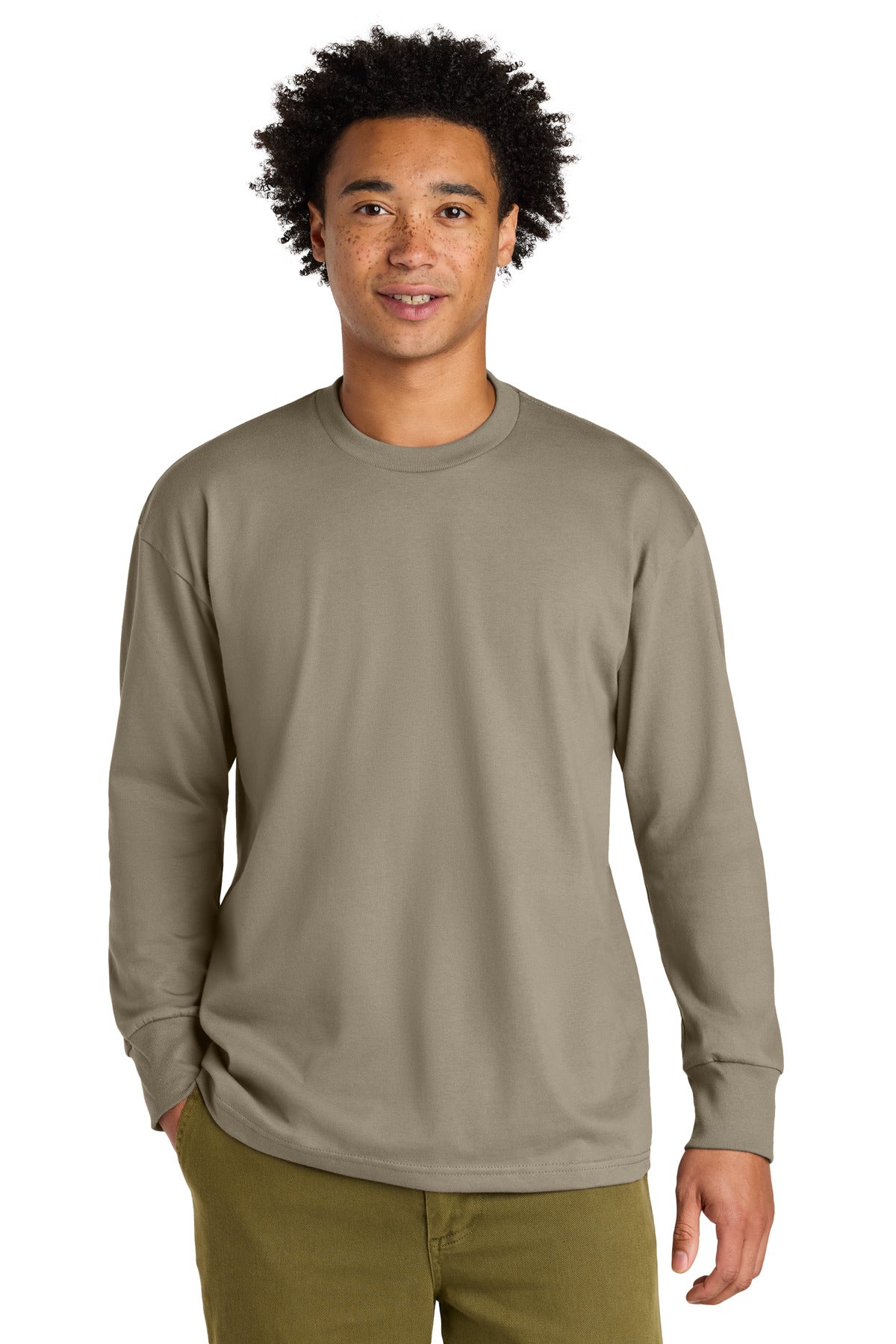 Next Level Apparel Heavyweight Long Sleeve Tee NL7211 - Tan - front