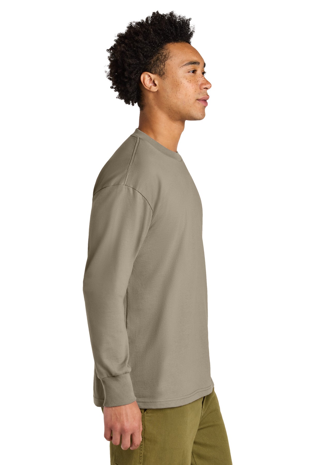 Next Level Apparel Heavyweight Long Sleeve Tee NL7211 - Tan - side