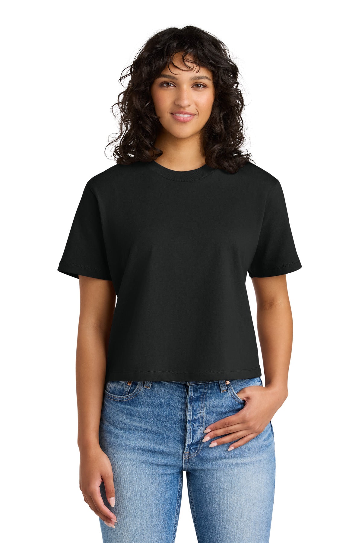 Next Level Apparel Women's Heavyweight Boxy Tee NL7610 - Black - front