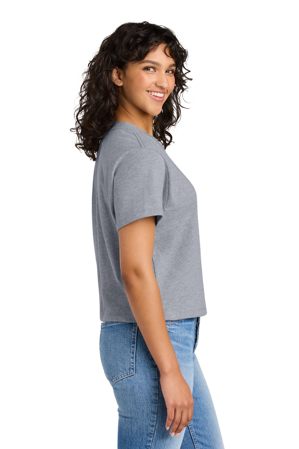 Next Level Apparel Women's Heavyweight Boxy Tee NL7610 - Heather Gray - side