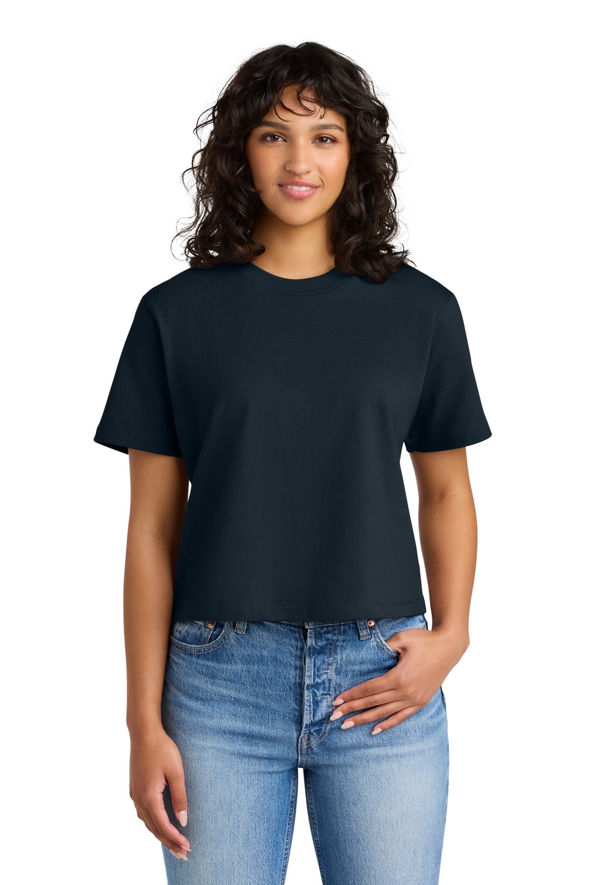 Next Level Apparel Women's Heavyweight Boxy Tee NL7610 - Midnight Navy - front