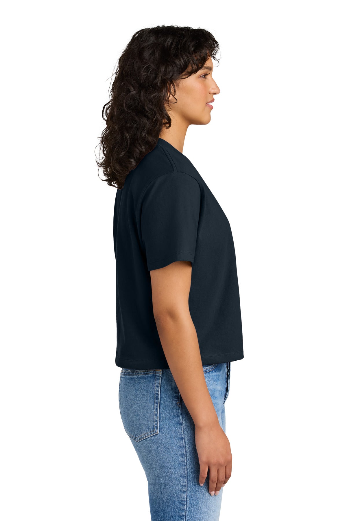Next Level Apparel Women's Heavyweight Boxy Tee NL7610 - Midnight Navy - side