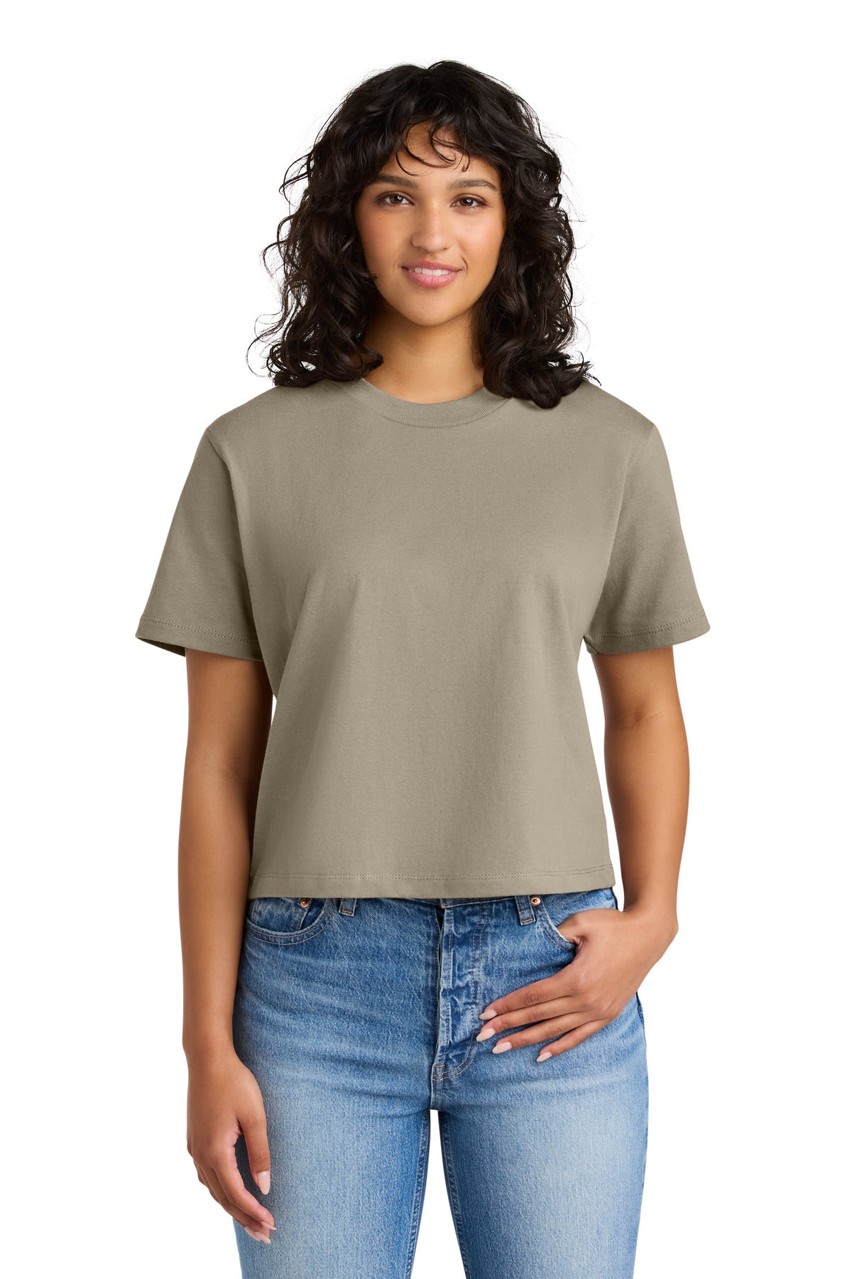 Next Level Apparel Women's Heavyweight Boxy Tee NL7610 - Tan - front