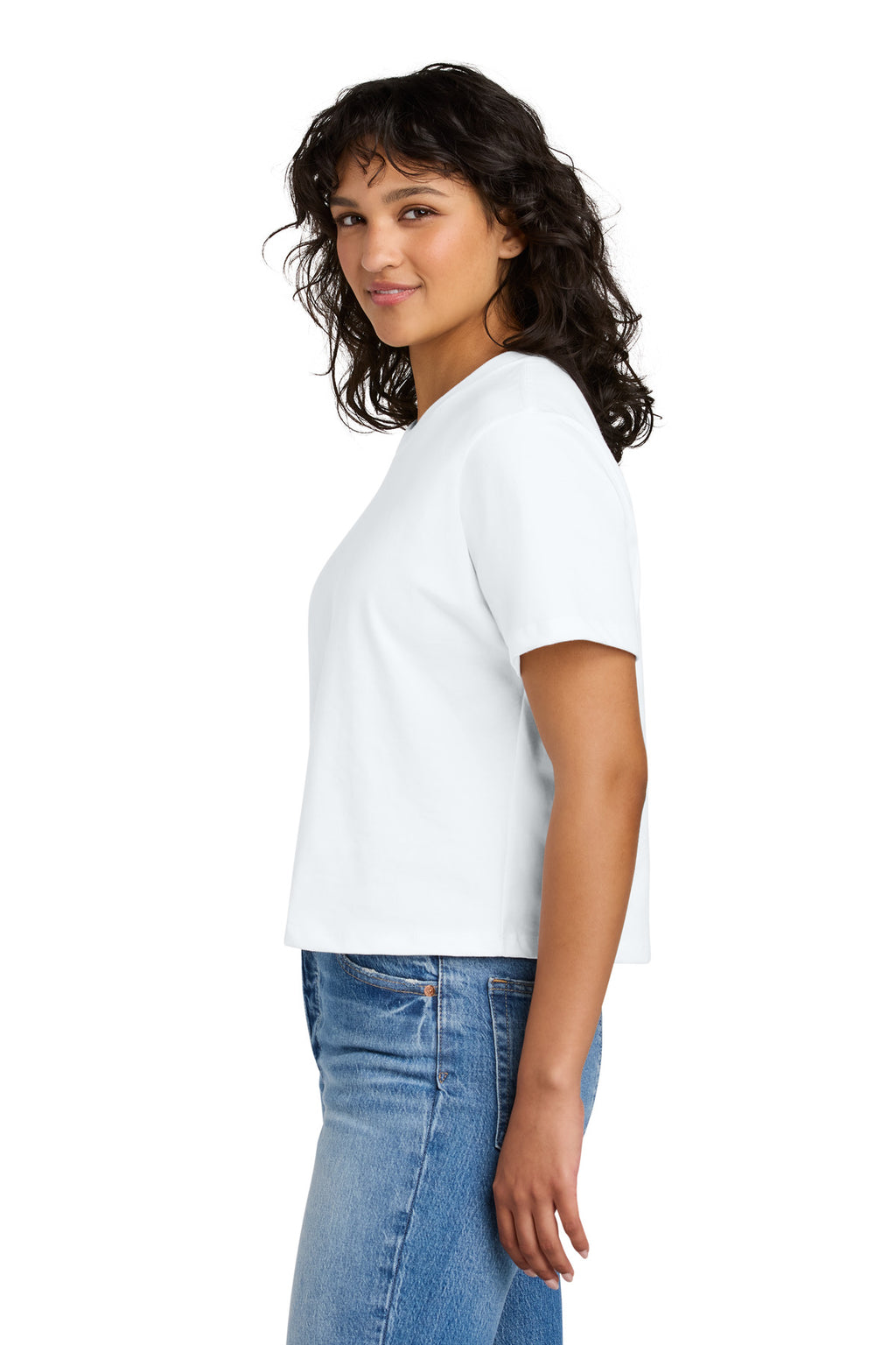 Next Level Apparel Women's Heavyweight Boxy Tee NL7610 - White - side
