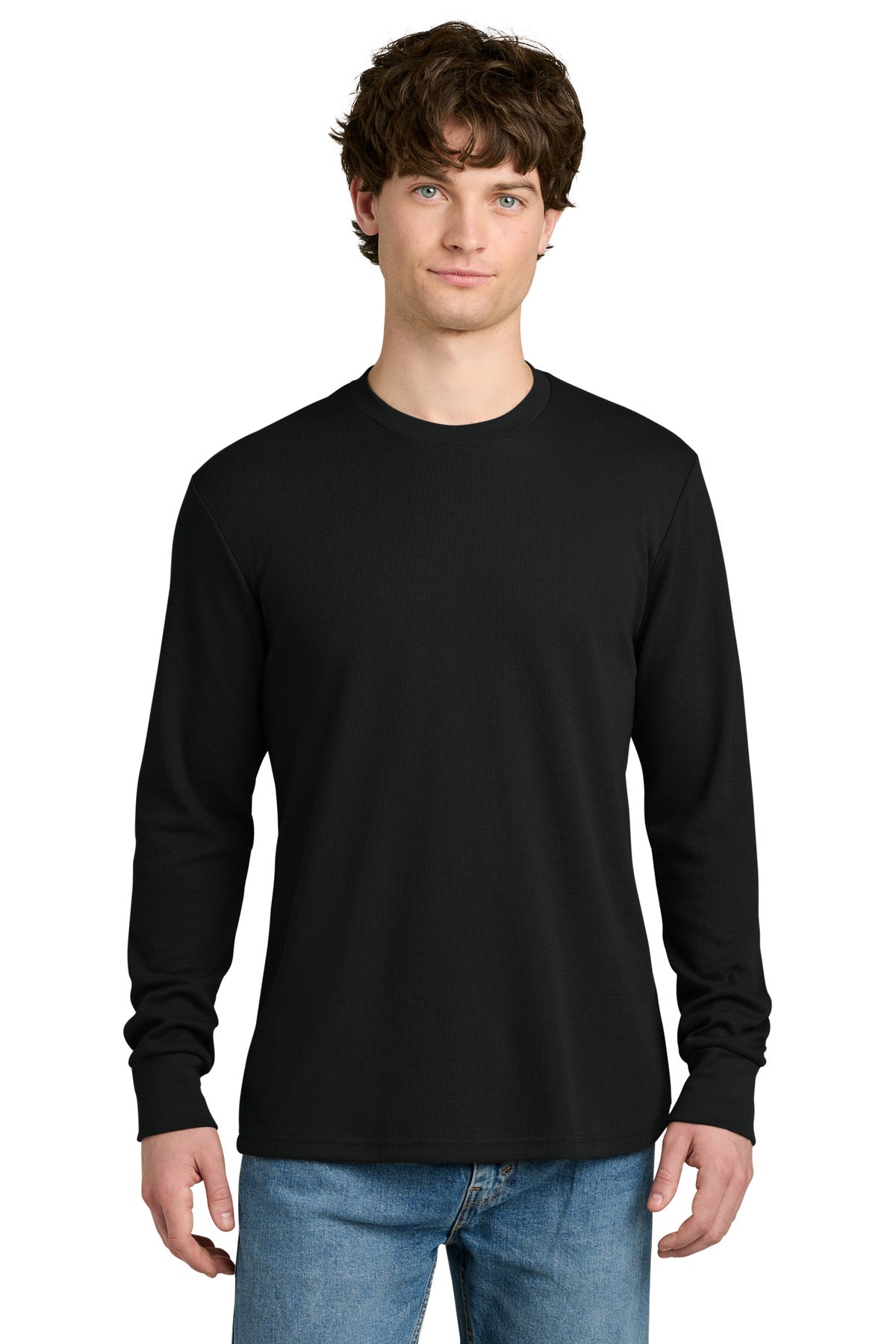 Next Level Apparel Ideal Thermal Long Sleeve Tee NL8211 - Black - front