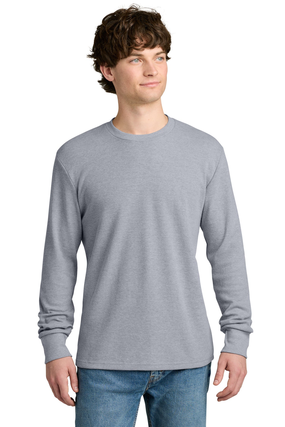 Next Level Apparel Ideal Thermal Long Sleeve Tee NL8211 - Heather Gray - front