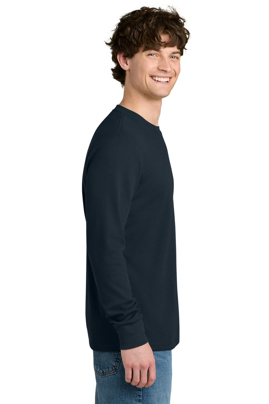 Next Level Apparel Ideal Thermal Long Sleeve Tee NL8211 - Midnight Navy - side