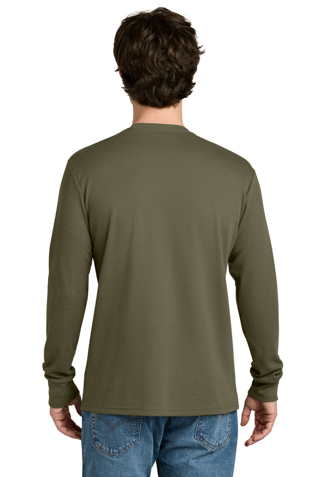 Next Level Apparel Ideal Thermal Long Sleeve Tee NL8211 - Military Green - back