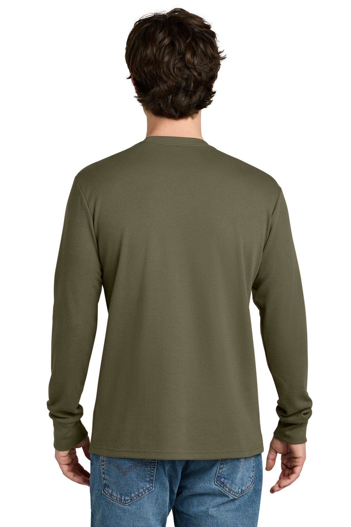 Next Level Apparel Ideal Thermal Long Sleeve Tee NL8211 - Military Green - back