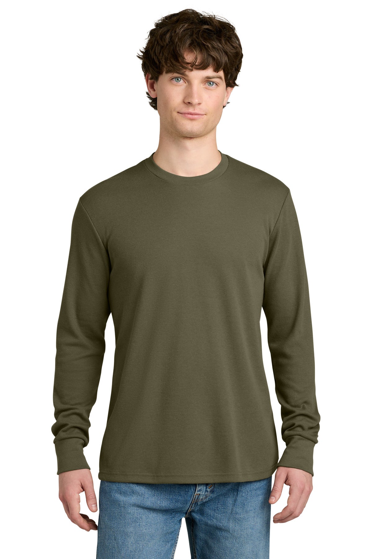 Next Level Apparel Ideal Thermal Long Sleeve Tee NL8211 - Military Green - front