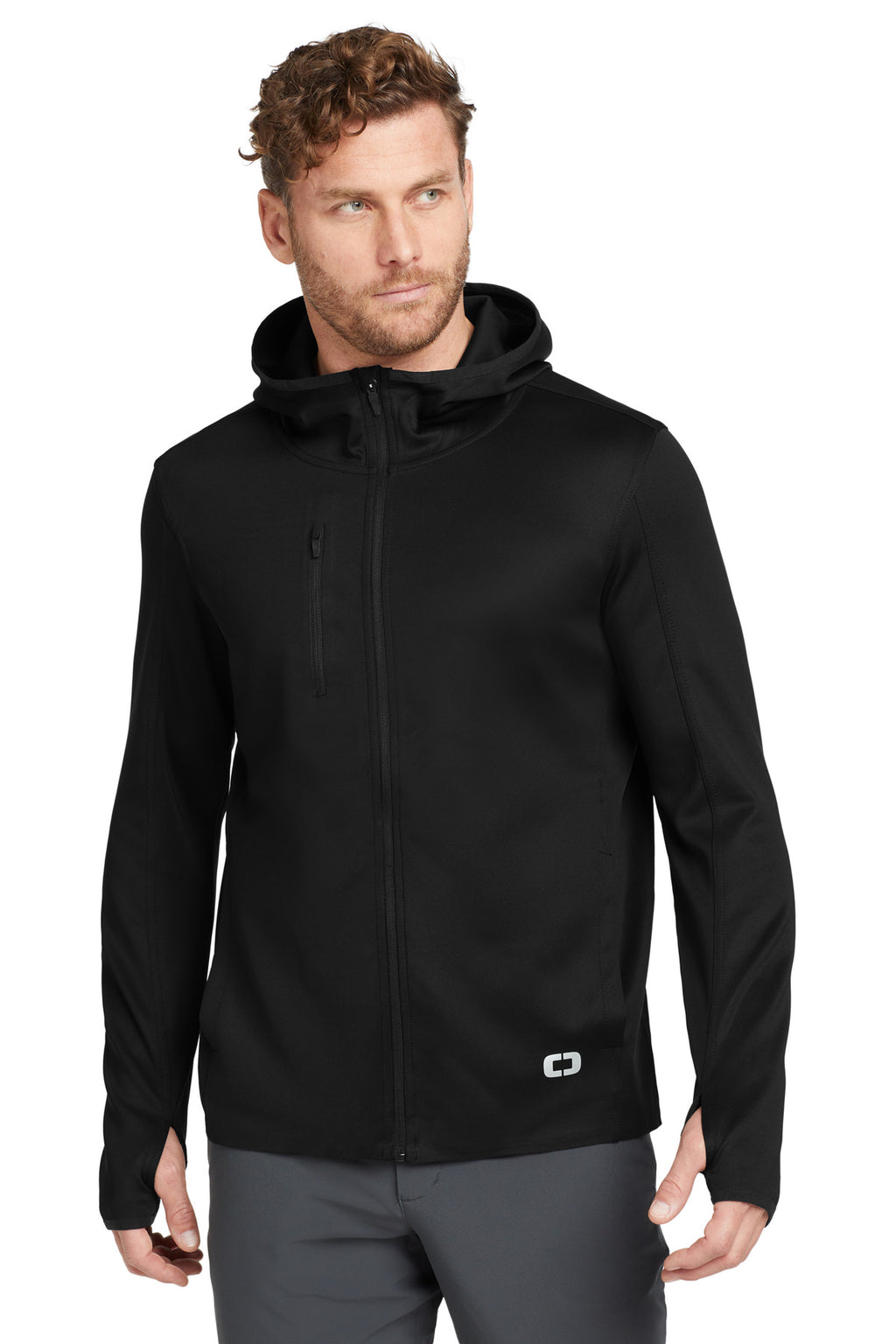 OGIO Stealth Full-Zip Jacket. OE728 - Blacktop - front