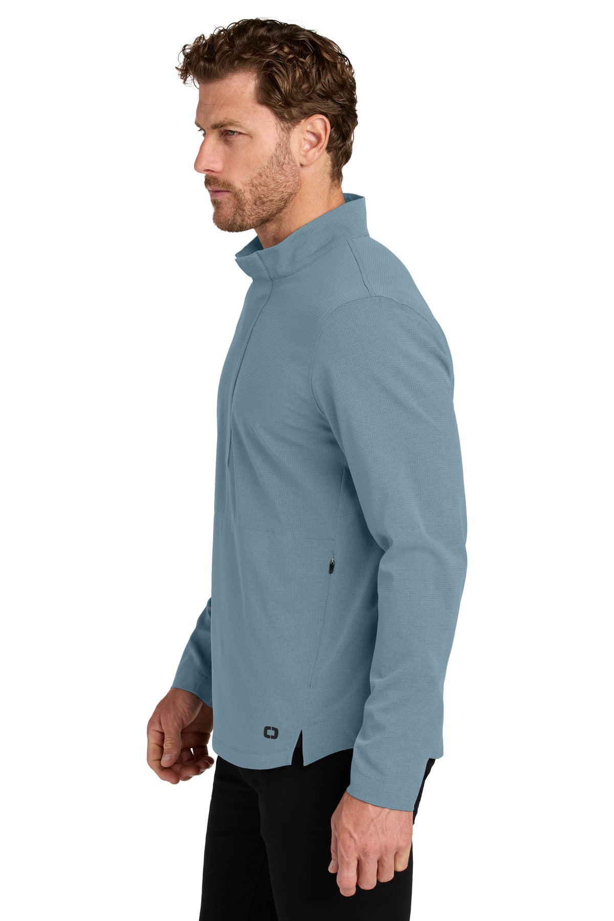 OGIO Aspect 1/2-Zip Pullover OG1003 - Blue Mist - side