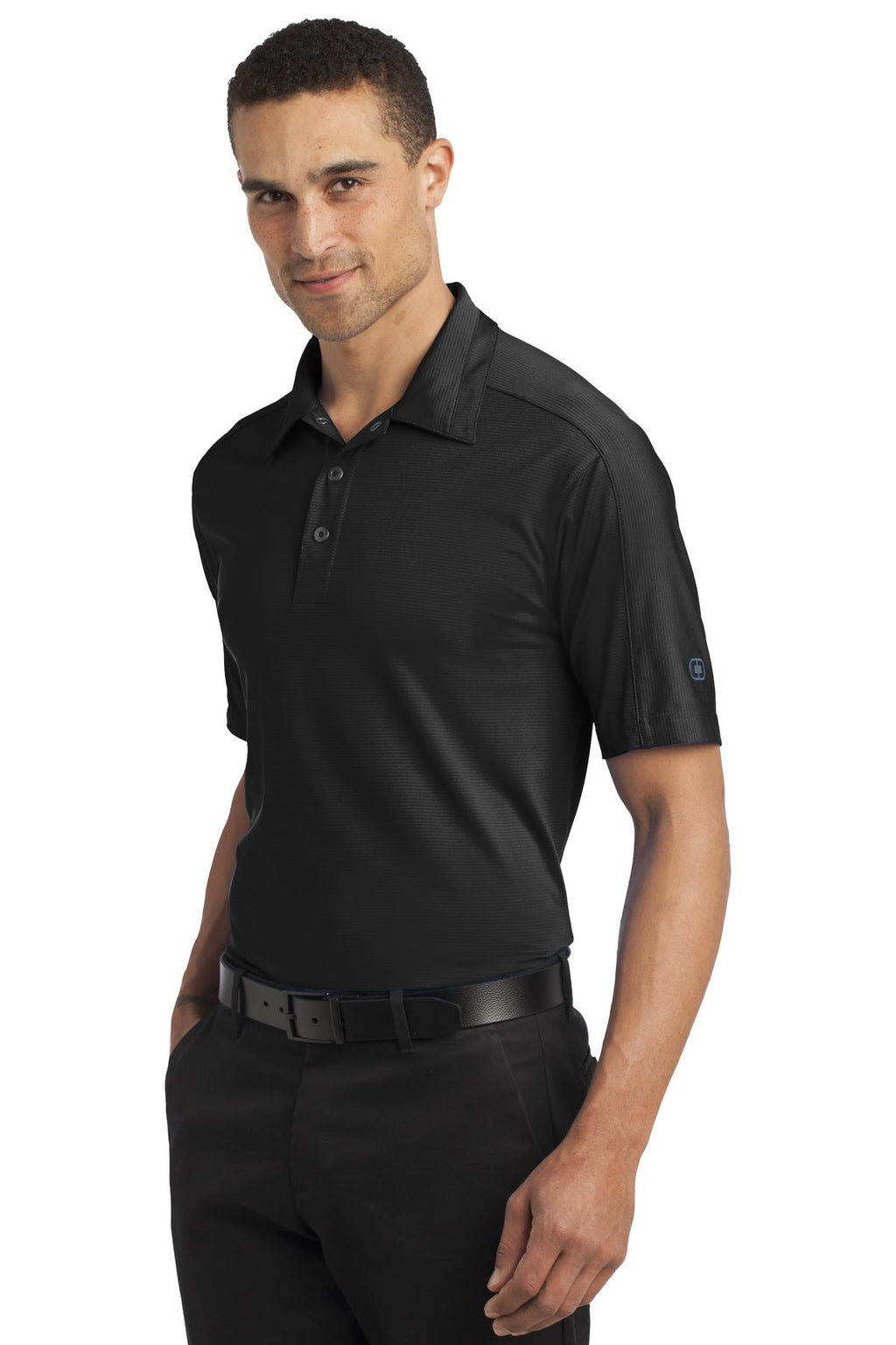 OGIO Linear Polo. OG1030 - Blacktop - three_q