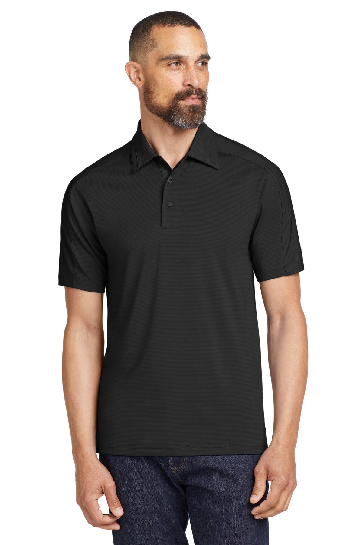 OGIO Linear Polo. OG1030 - Blacktop - front
