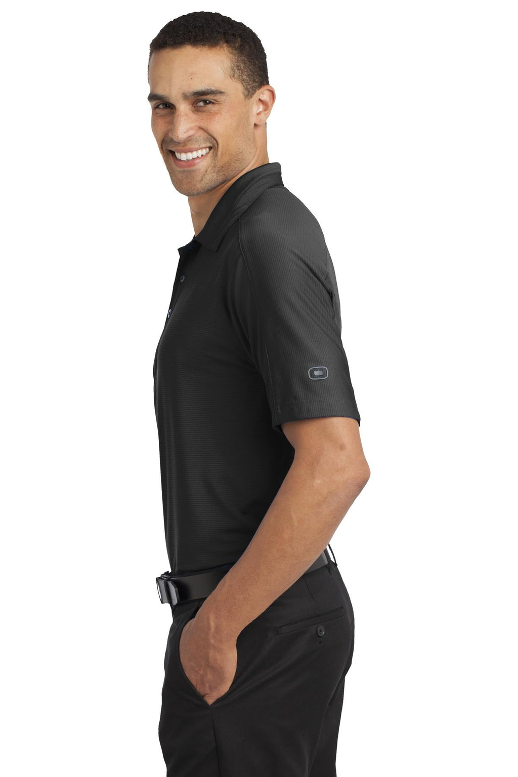 OGIO Linear Polo. OG1030 - Blacktop - side