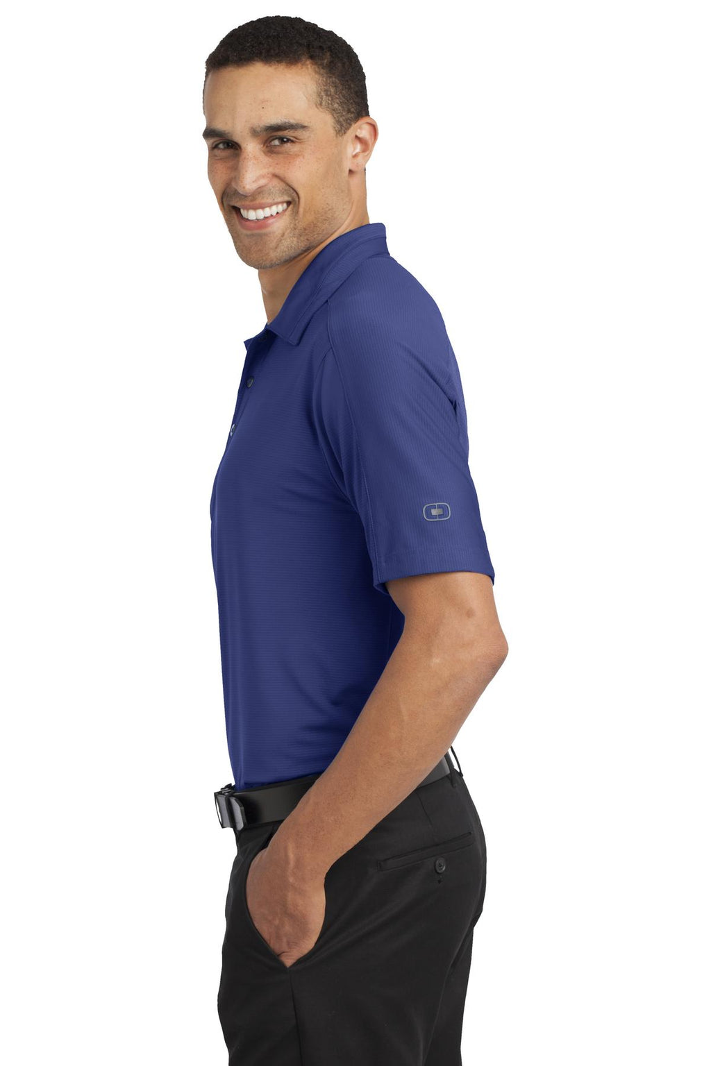 OGIO Linear Polo. OG1030 - Blueprint - side
