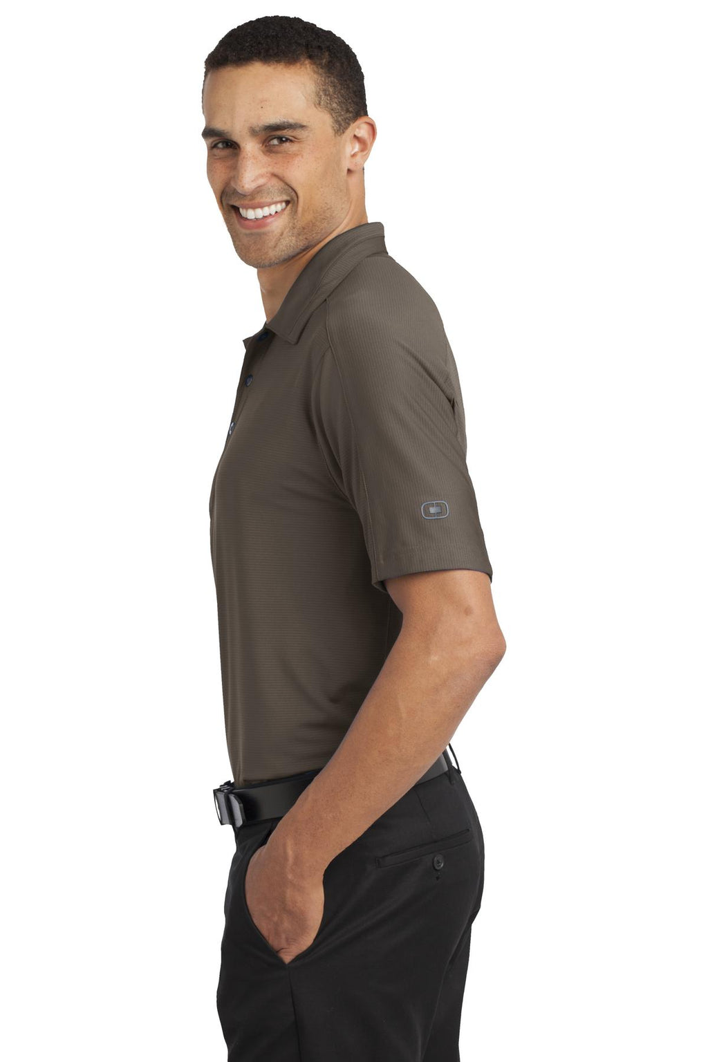 OGIO Linear Polo. OG1030 - Cargo Brown - side