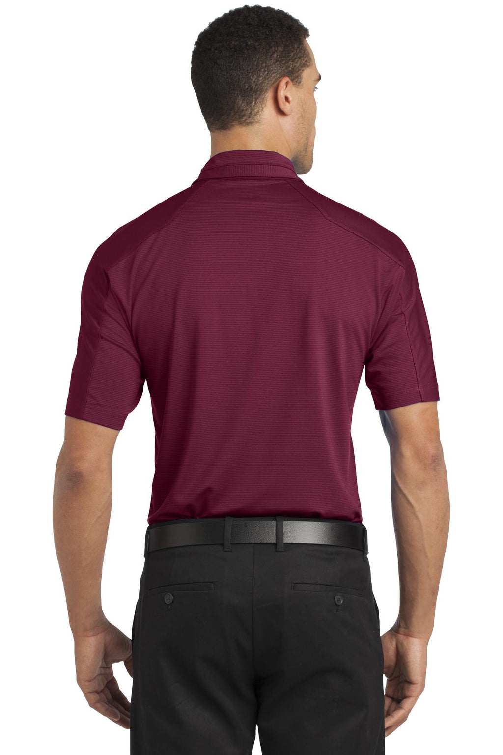 OGIO Linear Polo. OG1030 - Molten Maroon - back