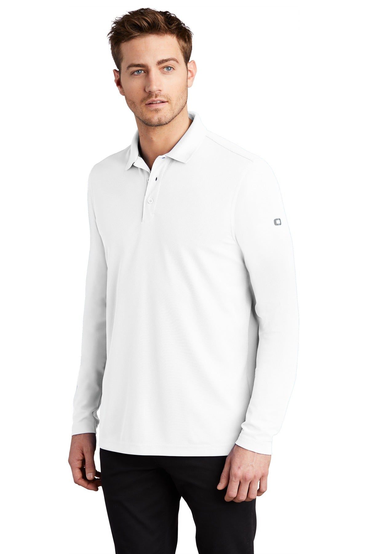 OGIO Caliber2.0 Long Sleeve OG105 - Bright White - three_q