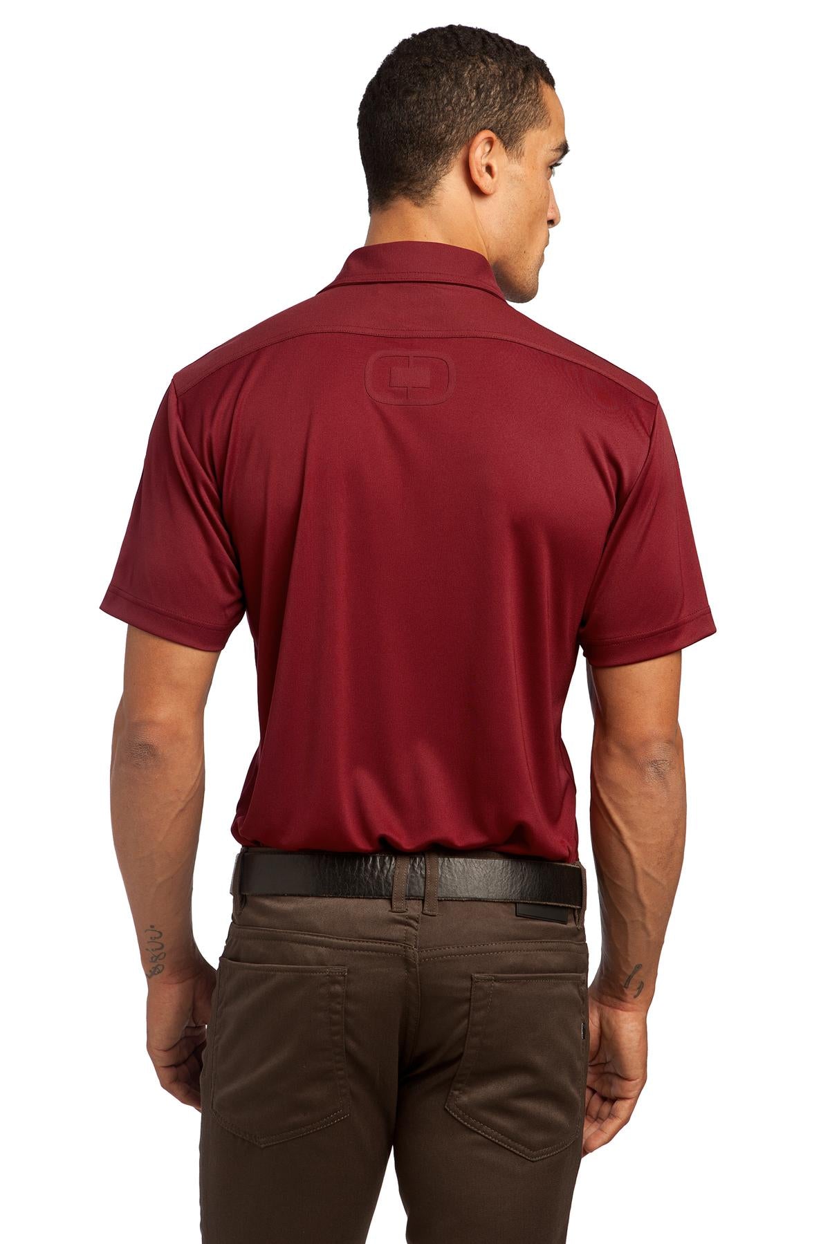 OGIO - Hybrid Polo. OG109 - Rebel Red - back