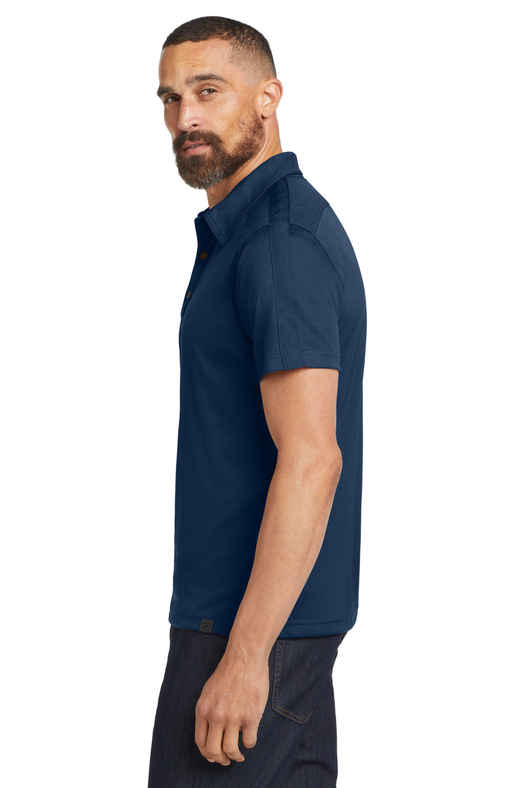 OGIO - Hybrid Polo. OG109 - Blue Indigo - side