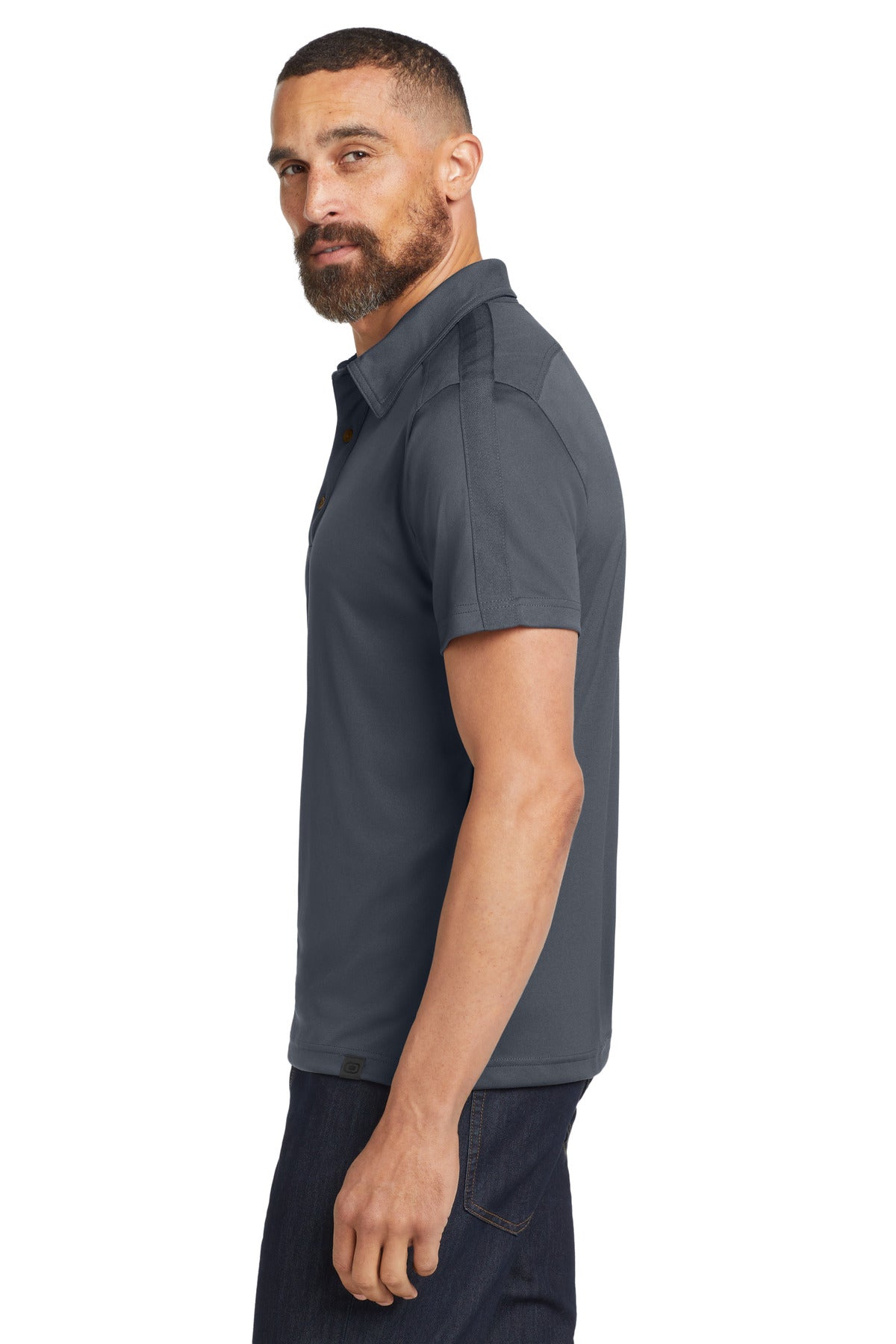 OGIO - Hybrid Polo. OG109 - Diesel Grey - side