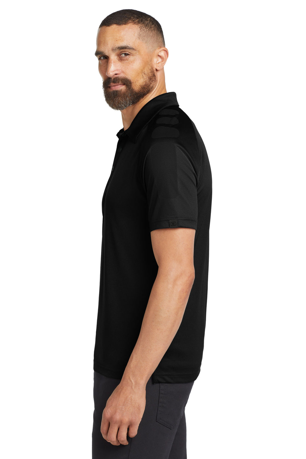 DISCONTINUED OGIO - Optic Polo. OG110 - Blacktop - side
