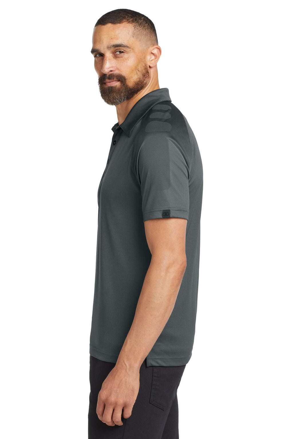 DISCONTINUED OGIO - Optic Polo. OG110 - Diesel Grey - side