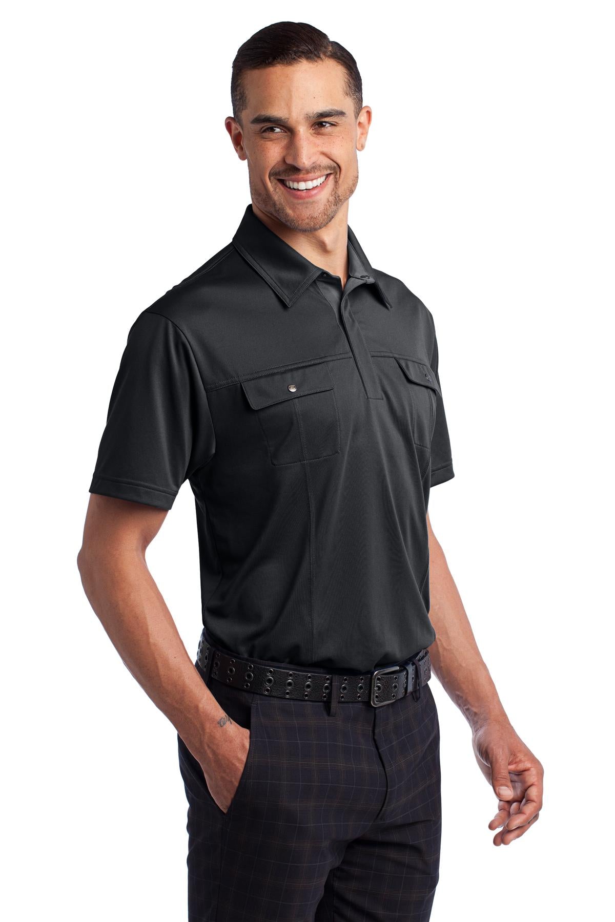 DISCONTINUED OGIO Axle Polo. OG113 - Blacktop - three_q