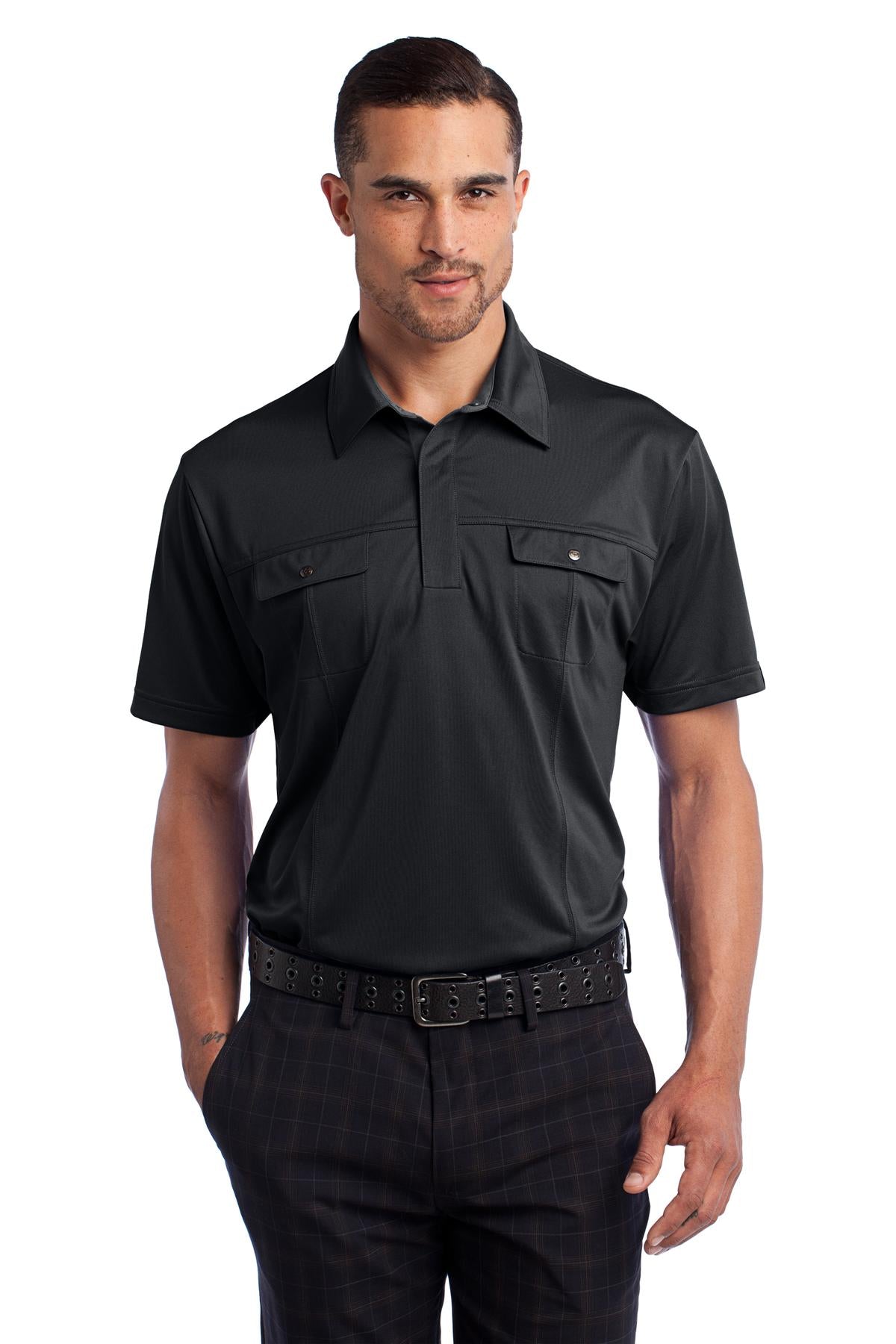 DISCONTINUED OGIO Axle Polo. OG113 - Blacktop - front