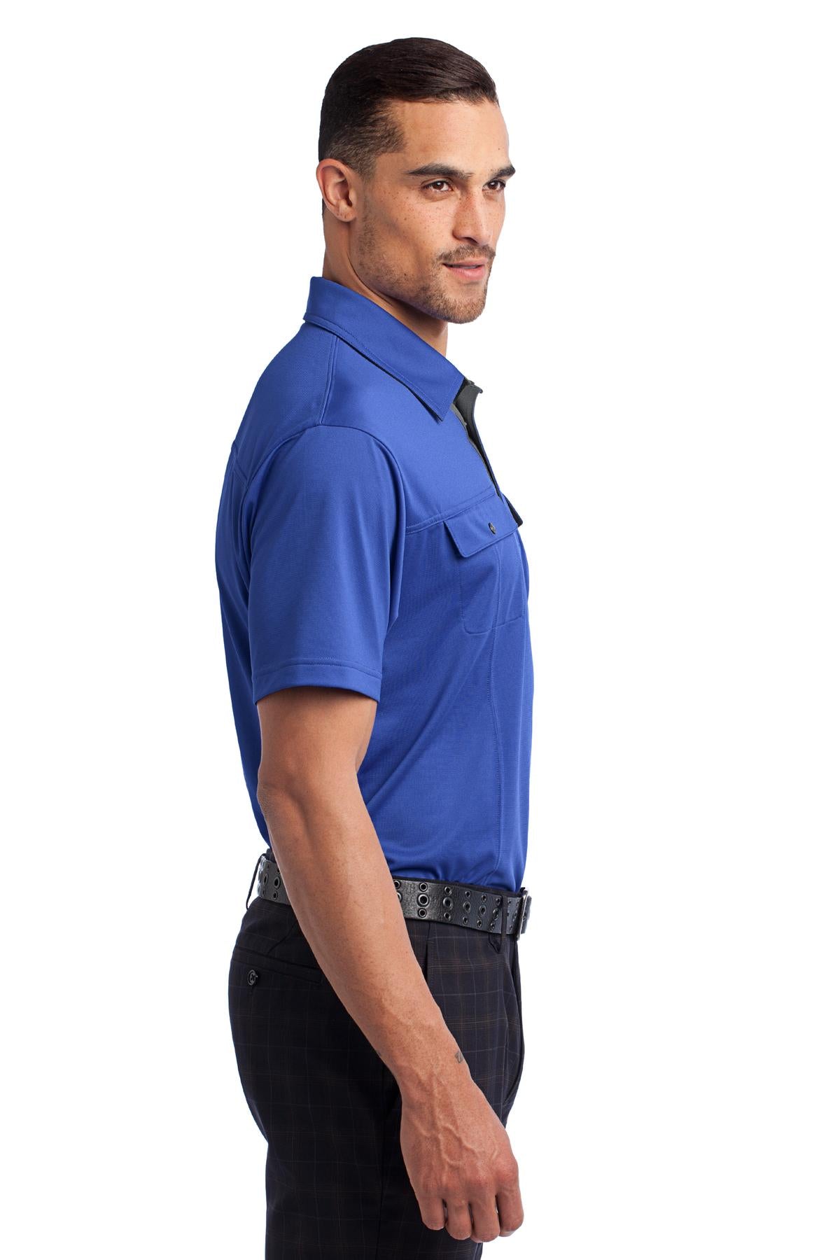 DISCONTINUED OGIO Axle Polo. OG113 - Blue Ribbon - side